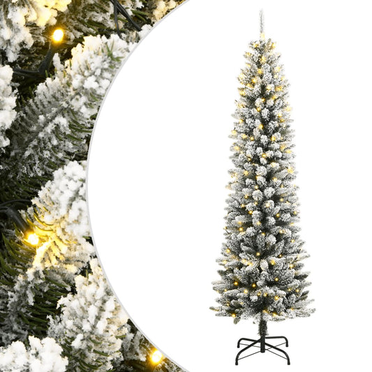 Kunstkerstboom met 300 LED's en sneeuw 240 cm