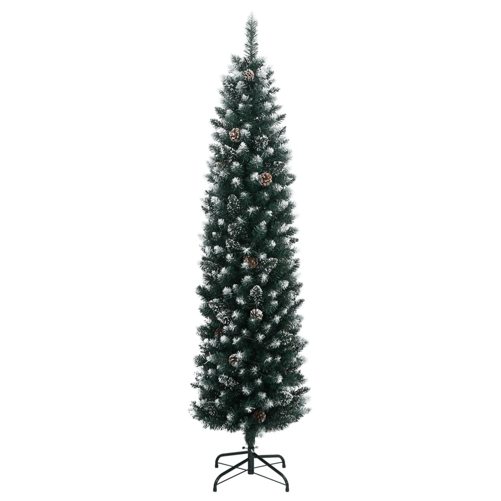 Kunstkerstboom smal met 300 LED's 210 cm