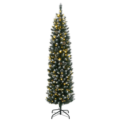 Kunstkerstboom smal met 300 LED's 210 cm