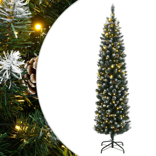 Kunstkerstboom smal met 300 LED's 240 cm