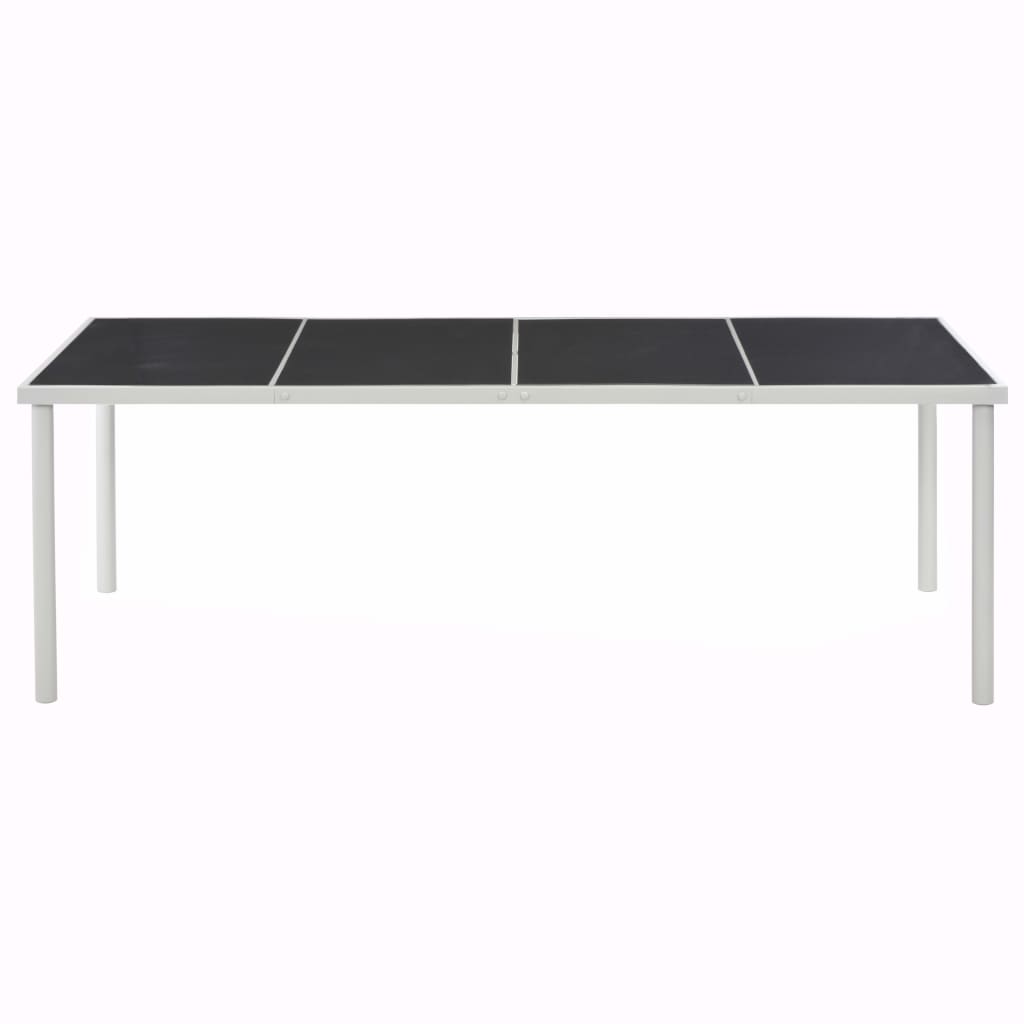 Tuintafel 220X90X74,5 Cm Staal Zwart