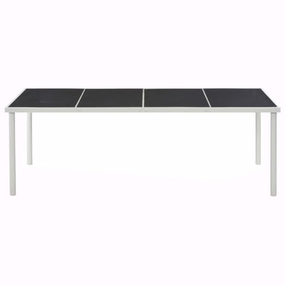 Tuintafel 220X90X74,5 Cm Staal Zwart