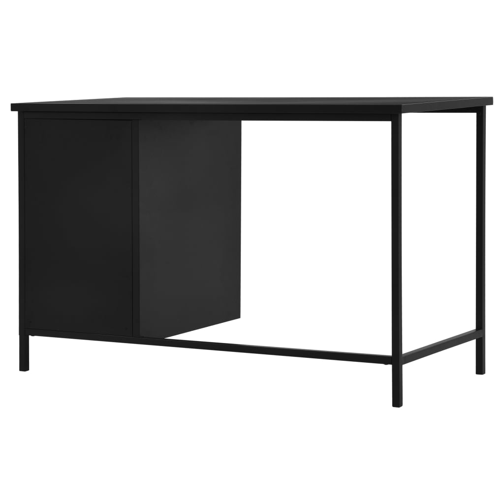 Bureau Met Lades Industrieel 120X55X75 Cm Staal Zwart