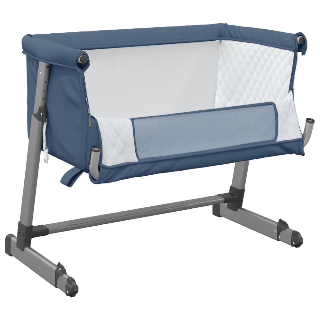 Babybox Met Matras Linnen Marineblauw