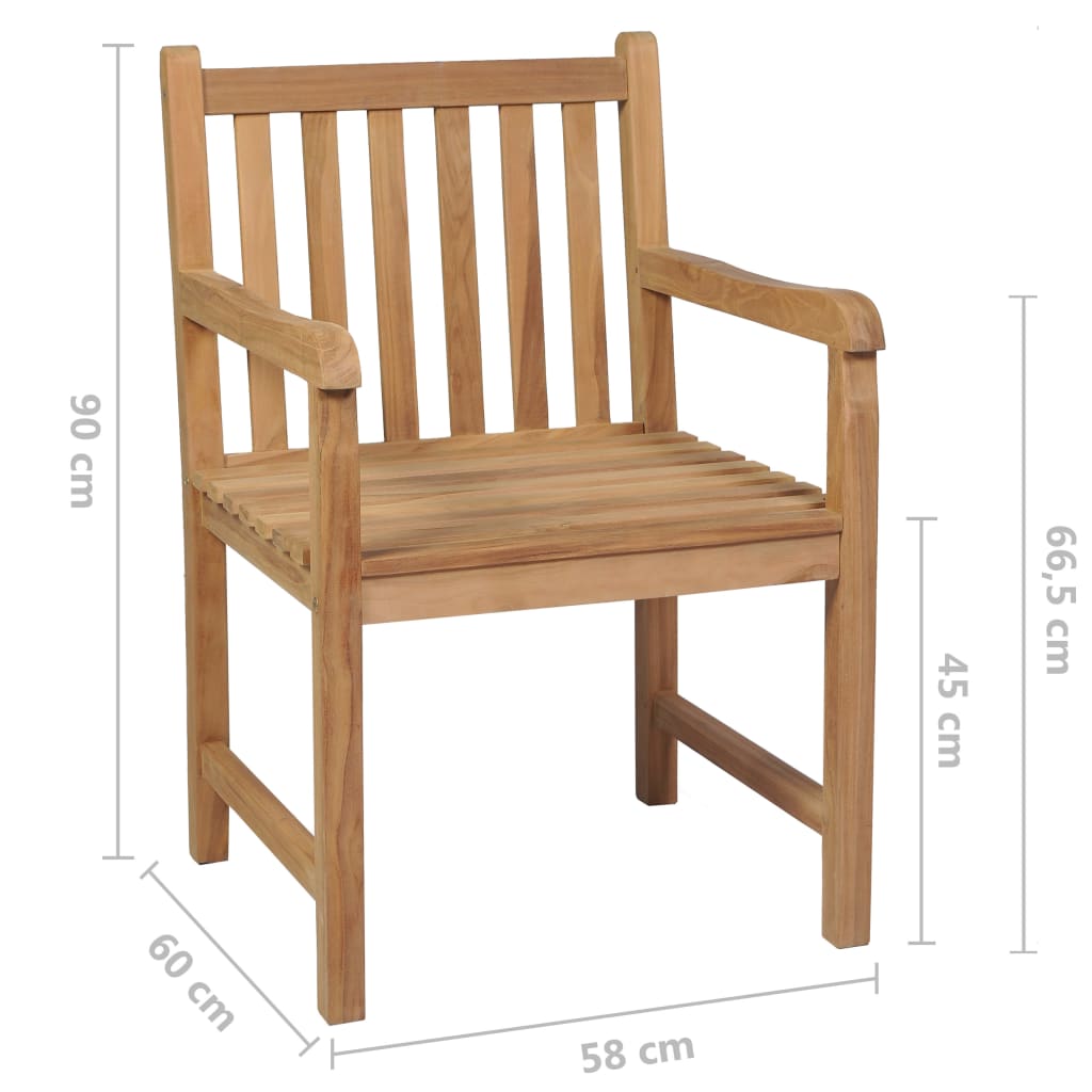 Tuinstoelen 8 St Met Heldergroene Kussens Massief Teakhout