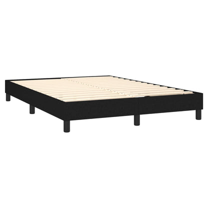 Boxspring Met Matras Stof Zwart 140X190 Cm