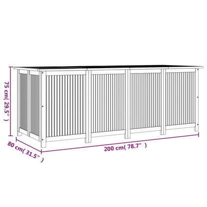 Tuinbox 200X80X75 Cm Massief Acaciahout